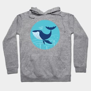 Vintage Blue Whale Hoodie